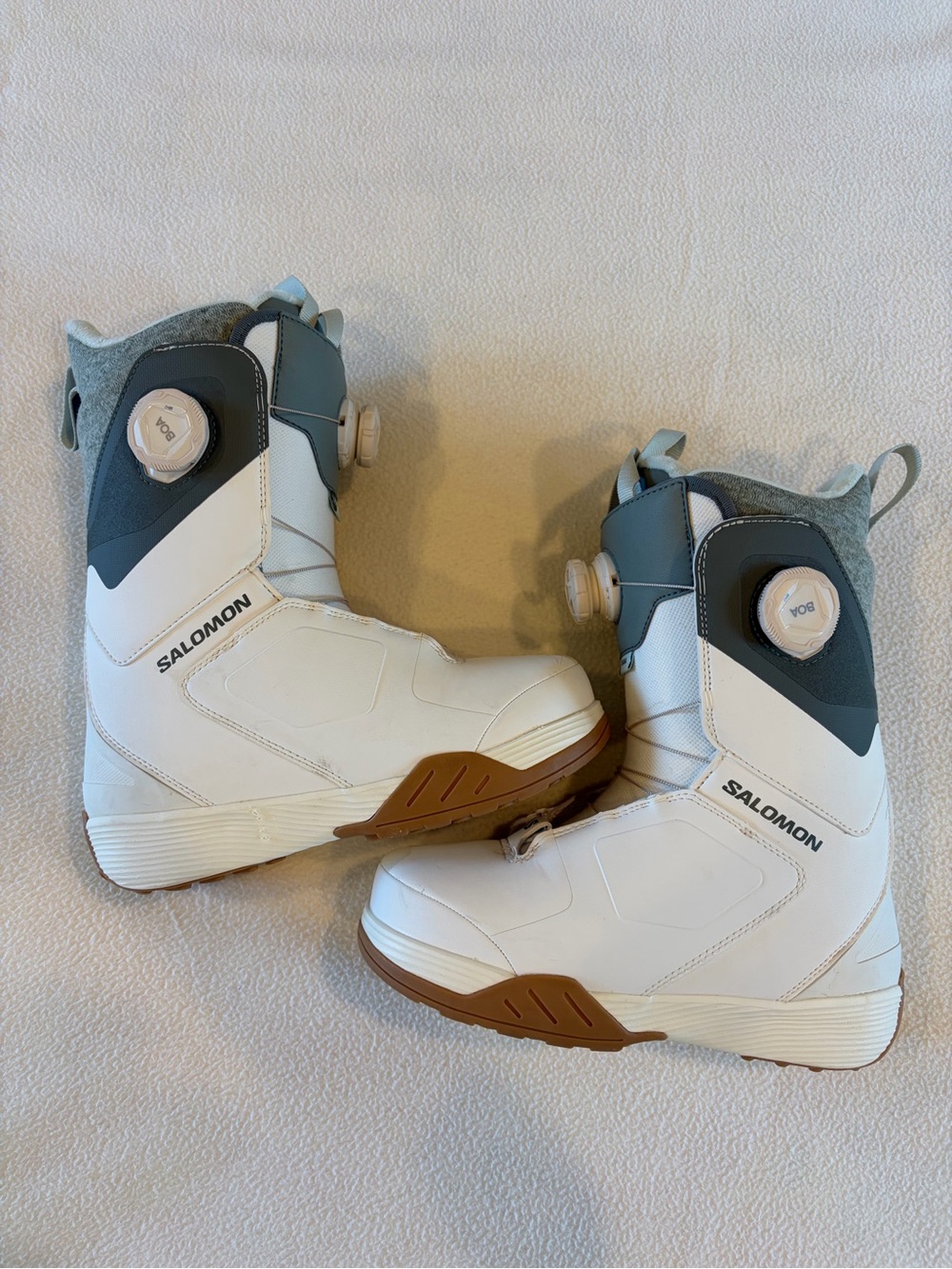 Salomon Women's Kiana Vanilla & Green Snowboard Boots